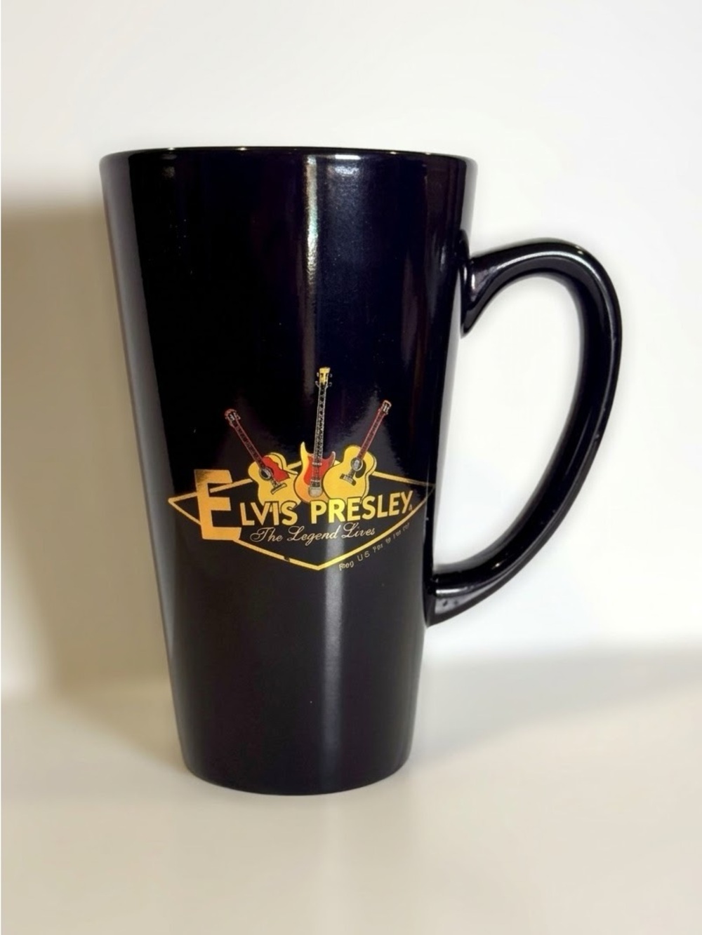 Elvis Presley The Legend Lives 18 oz Black Ceramic Coffee Mug